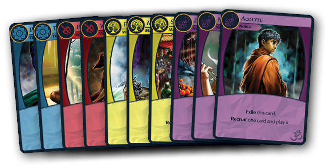 Image of the ten-card starting deck
